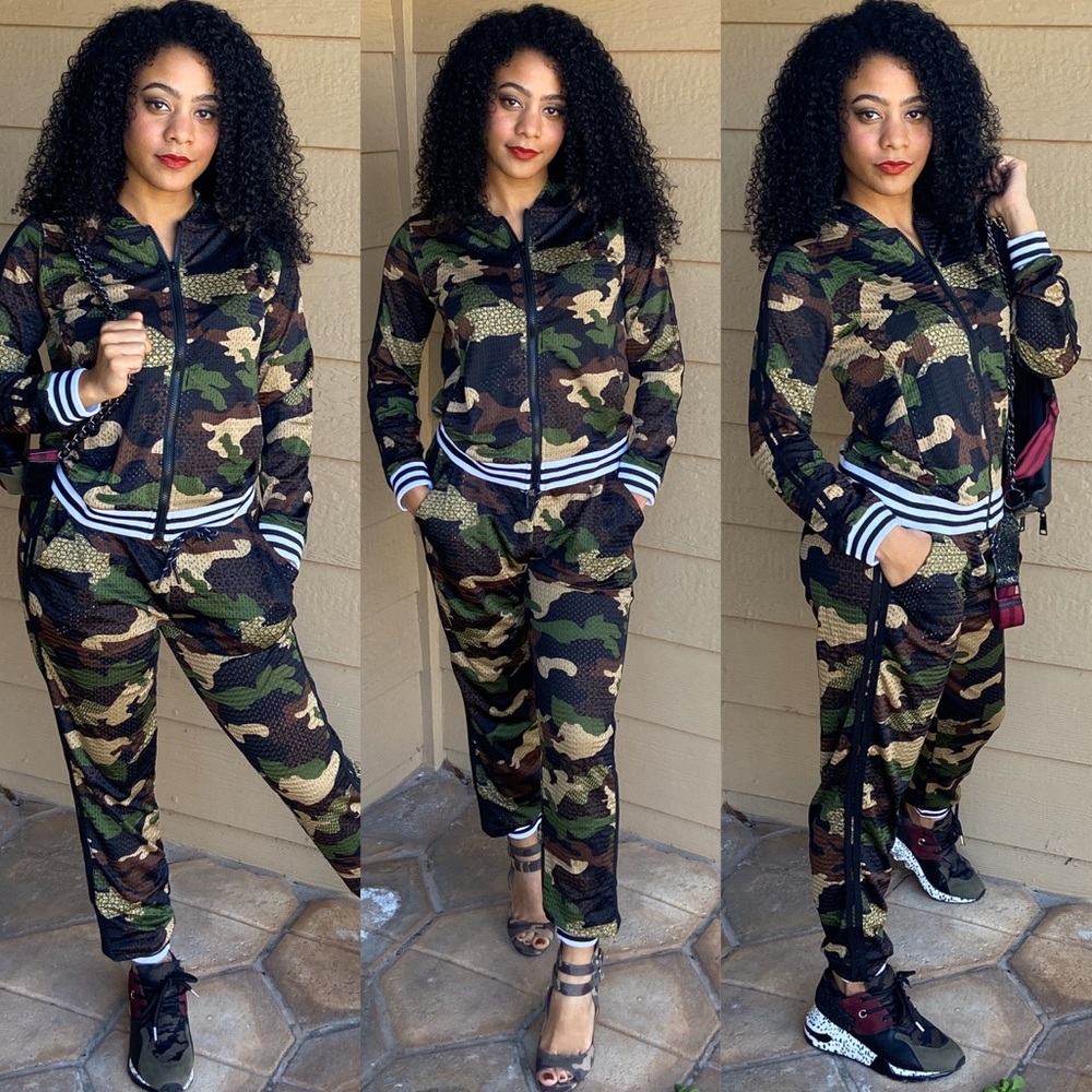 Camo Mesh Jogger Set